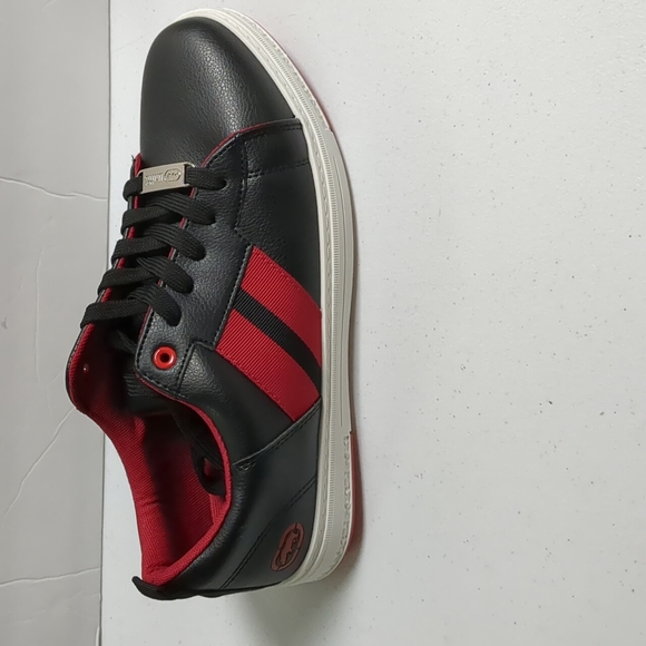 Ecko Unlimited Sneaker Men's Size 9 Black & Red Low Top Athletic Leather Shoes - Picture 3 of 6